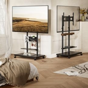 Equip 650635 flat panel bureau steun 4 orig - Equip 650635 tot 90" Monitorstandaard (zwart)