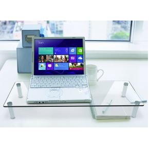 Equip 650882 flat panel bureau steun 7 orig - Equip 650882 tot 32" Monitorstandaard (transparant)