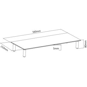 Equip 650882 flat panel bureau steun 8 orig - Equip 650882 tot 32" Monitorstandaard (transparant)
