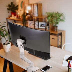 Ergotron hx 49 monitorarm wit 45 475 5 orig - Screen Table Support Ergotron 45-475-216 tot 49" Bureausteun (wit)