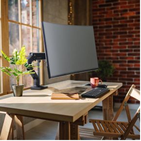 Ergotron hx desk monitorarm 4 orig - Ergotron HX Desk monitorarm tot 49" Bureausteun (zwart)