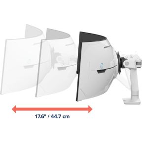 Ergotron hx met vhd pivot 57 monitor 6 orig - Ergotron 45-693-216 tot 57" Bureausteun (wit)