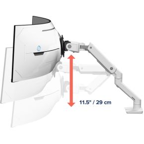 Ergotron hx met vhd pivot 57 monitor 7 orig - Ergotron 45-693-216 tot 57" Bureausteun (wit)