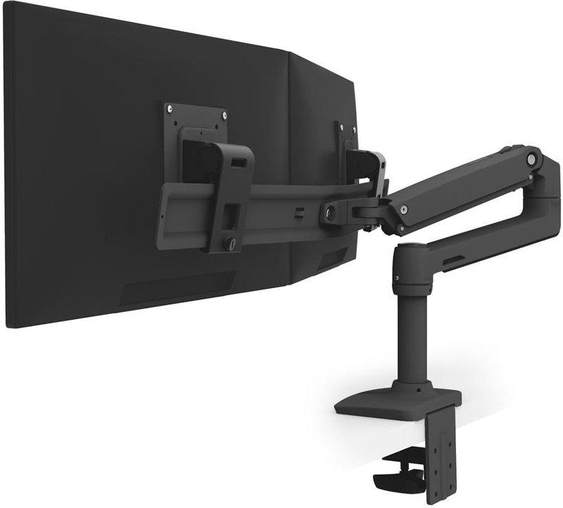 Ergotron lx desk dual direct monitorarm 7115994 - Ergotron LX Desk Dual voor 2 schermen tot 25" Bureausteun (zwart)