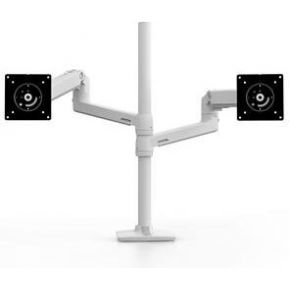 Ergotron lx dual stacking arm monitorar 2 orig - Ergotron LX Dual Stacking voor 2 schermen tot 40" Bureausteun (wit)