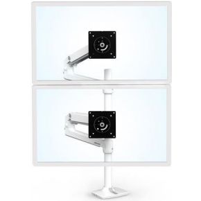 Ergotron lx dual stacking arm monitorar 4 orig - Ergotron LX Dual Stacking voor 2 schermen tot 40" Bureausteun (wit)