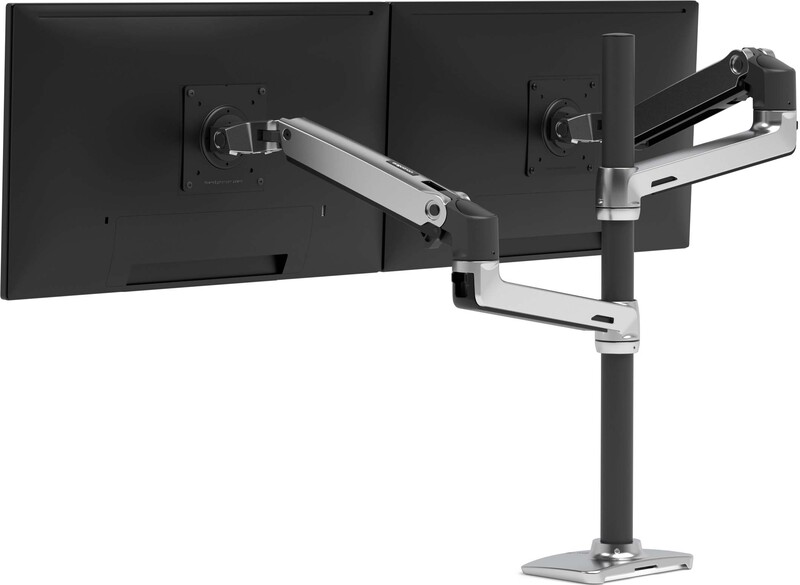 Ergotron lx dual stacking monitorarm me 7139806 3 orig - Ergotron LX Dual Stacking voor 2 schermen tot 40" Bureausteun