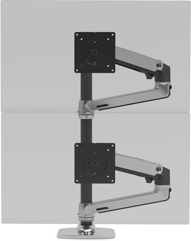 Ergotron lx dual stacking monitorarm me 7139806 4 orig - Ergotron LX Dual Stacking voor 2 schermen tot 40" Bureausteun