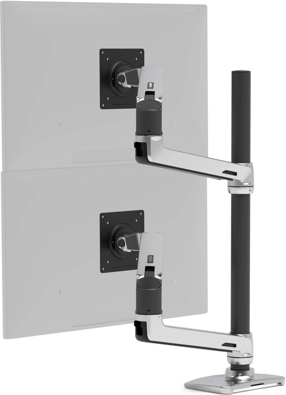 Ergotron lx dual stacking monitorarm me 7139806 5 orig - Ergotron LX Dual Stacking voor 2 schermen tot 40" Bureausteun