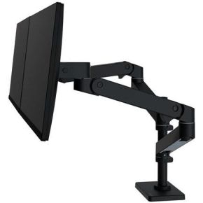 Ergotron lx pro dual stacking arm monit 7116009 3 orig - Ergotron LX Pro Dual voor 2 schermen tot 24" Bureausteun (zwart)