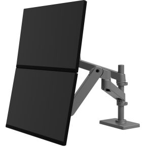 Ergotron lx pro dual stacking arm monit 7116010 6 orig - Ergotron LX Pro Dual voor 2 schermen tot 24" Bureausteun (grijs)