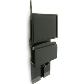 Ergotron styleview vertical lift high t 2 orig - Ergotron 60-593-195 tot 24" Muurbeugel (zwart)