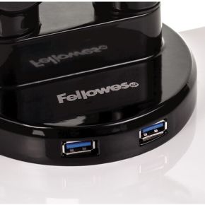 Fellowes 8042601 klem doorvoer zwart fl 5 orig - Fellowes 8042601 voor 3 schermen tot 27" Bureausteun (zwart)