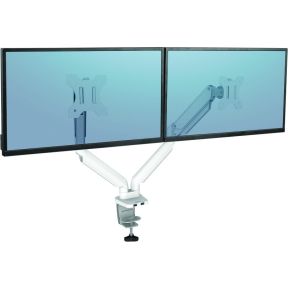 Fellowes 8056301 flat panel bureau steu 3 orig - Fellowes 8056301 voor 2 schermen tot 32" Bureausteun (wit)