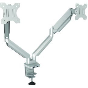 Fellowes 8056501 flat panel bureau steu 4 orig - Fellowes 8056501 voor 2 schermen tot 27" Bureausteun (zilver)
