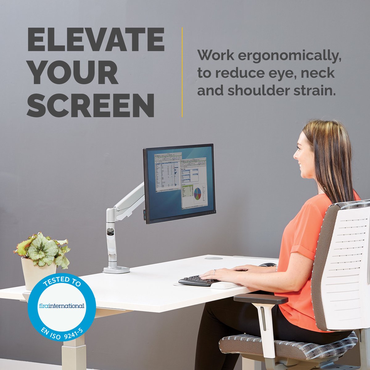 Fellowes enkele monitor arm eppa voor 1 4 orig - Fellowes Enkele tot 40" Bureausteun (zilver)