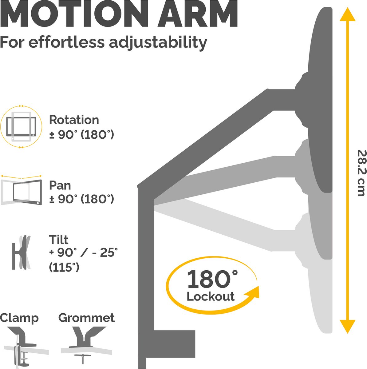 Fellowes enkele monitor arm eppa voor 1 5 orig - Fellowes Enkele tot 40" Bureausteun (zilver)