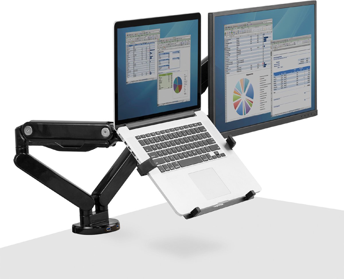 Fellowes laptop arm accessoire voor mon 2 orig - Fellowes Laptop Arm Accessoire Voor tot 17" Bureausteun (zwart)