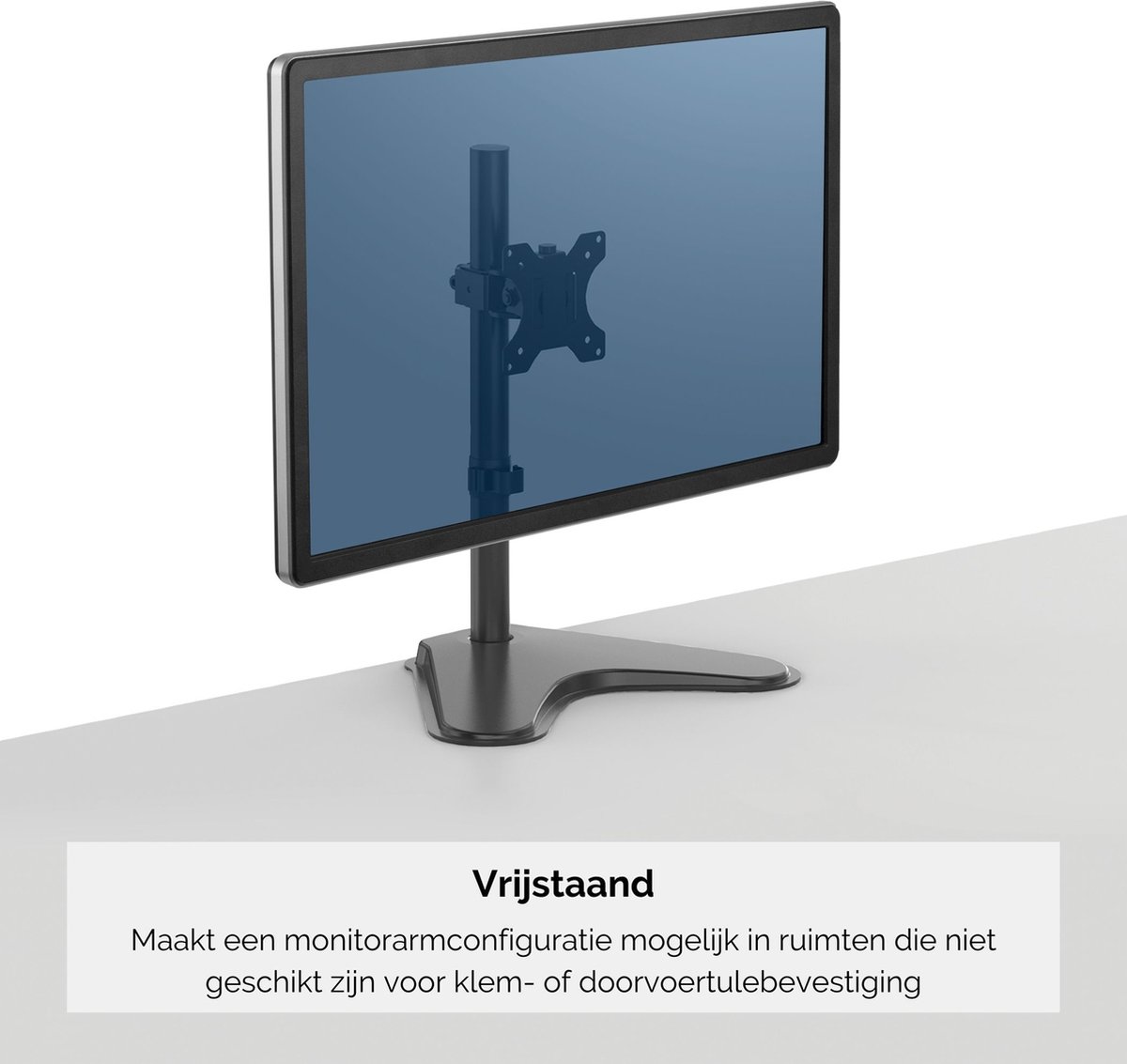 Fellowes seasa monitor arm vrijstaand 1 6 orig - Fellowes Seasa Monitor Arm Vrijstaand tot 32" Monitorstandaard (zwart)