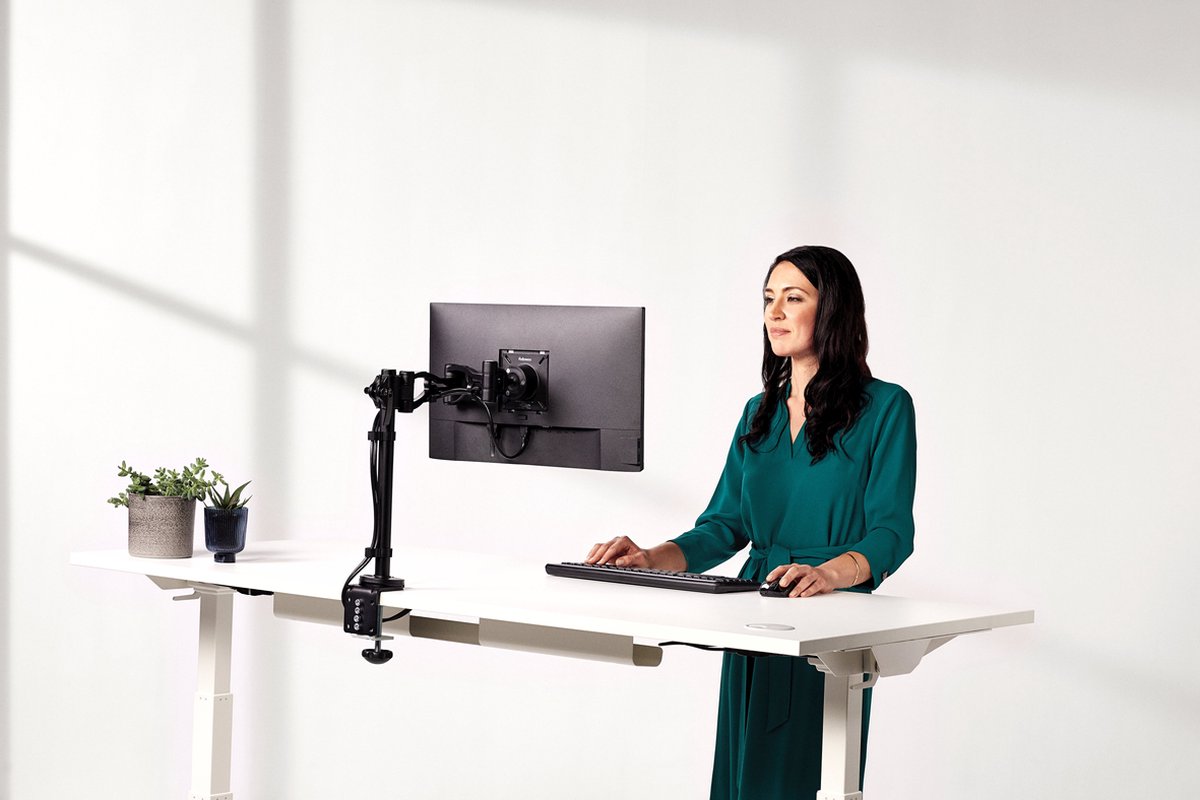 Fellowes vista monitor arm 1 scherm kle 5 orig - Fellowes Vista Monitor Arm 1 Scherm Klem tot 32" Bureausteun (zwart)