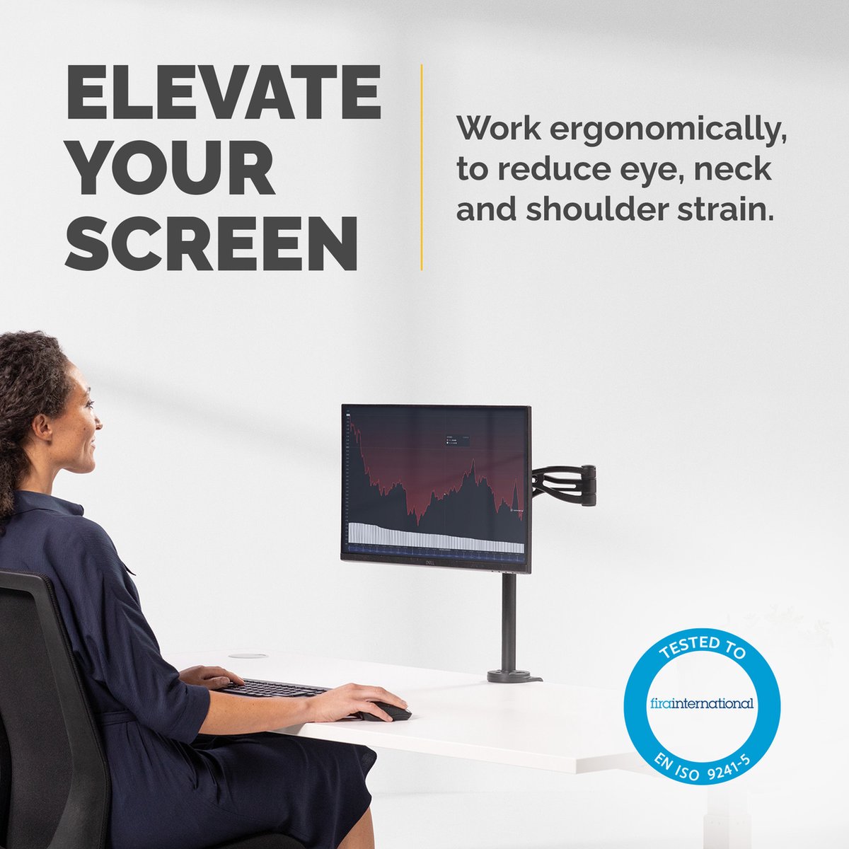 Fellowes vista monitor arm 1 scherm kle 9 orig - Fellowes Vista Monitor Arm 1 Scherm Klem tot 32" Bureausteun (zwart)