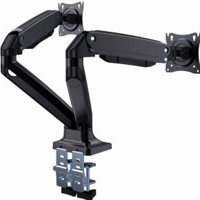 Gembird dual monitorarm 35 zwart 4 orig - Gembird MA-DA2-03 voor 2 schermen tot 35" Bureausteun (zwart)