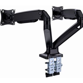 Gembird dual monitorarm 35 zwart 5 orig - Gembird MA-DA2-03 voor 2 schermen tot 35" Bureausteun (zwart)