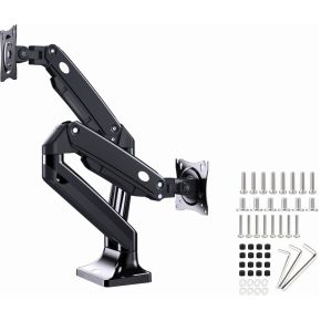 Gembird dual monitorarm 35 zwart 7 orig - Gembird MA-DA2-03 voor 2 schermen tot 35" Bureausteun (zwart)