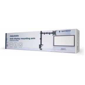 Gembird ma d1 01 flat panel bureau 2 orig - Gembird Verstelbare Monitorarm 17–32 inch tot 32" Bureausteun (zwart)