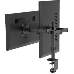 Gembird ma d2 03 flat panel bureau 2 orig - Gembird Bureau Monitorarm voor 2 schermen tot 32" Bureausteun (zwart)
