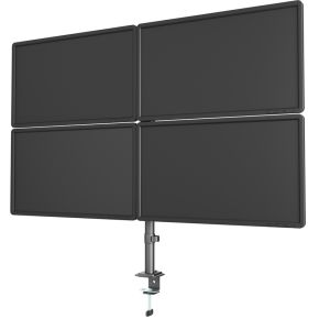 Gembird ma d4 01 flat panel bureau 5 orig - Gembird Ma-D4-01 voor 4 schermen tot 32" Bureausteun (zwart)