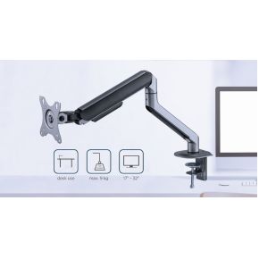 Gembird ma da1 01 single monitor arm 8 orig - Gembird Verstelbare Bureau Monitorarm Voor tot 32" Bureausteun (grijs)