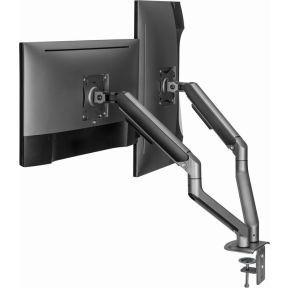 Gembird ma da2 01 dual monitor arm 6 orig - Gembird Dual Monitor Arm voor 2 schermen tot 32" Bureausteun (grijs)