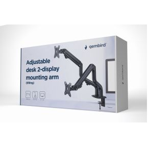 Gembird ma da2 02 dual flat panel 2 orig - Gembird Verstelbare Bureau voor 2 schermen tot 32" Bureausteun (zwart)