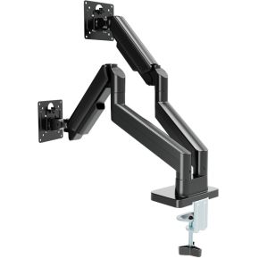 Gembird ma da2 06 flat panel bureau 2 orig - Gembird MA-DA2-06 voor 2 schermen tot 32" Bureausteun (zwart)