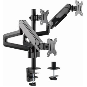 Gembird ma da3 01 triple monitor arm 2 orig - Gembird Verstelbare Triple voor 3 schermen tot 27" Bureausteun (zwart)