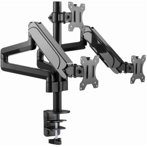 Gembird ma da3 01 triple monitor arm 3 orig - Gembird Verstelbare Triple voor 3 schermen tot 27" Bureausteun (zwart)