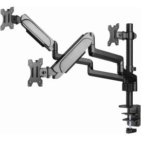 Gembird ma da3 01 triple monitor arm 6 orig - Gembird Verstelbare Triple voor 3 schermen tot 27" Bureausteun (zwart)