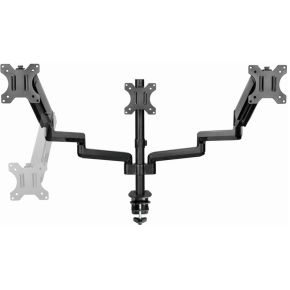 Gembird ma da3 01 triple monitor arm 8 orig - Gembird Verstelbare Triple voor 3 schermen tot 27" Bureausteun (zwart)