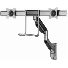Gembird monitorarm met gasveer en muur 2 orig - Gembird MA-WA2-02 voor 2 schermen tot 32" Muurbeugel (grijs)