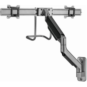 Gembird monitorarm met gasveer en muur 3 orig - Gembird MA-WA2-02 voor 2 schermen tot 32" Muurbeugel (grijs)