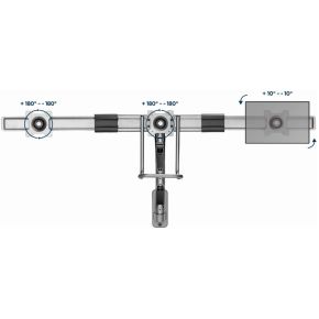 Gembird monitorarm met gasveer voor 3 7 orig - Gembird Monitorarm Met voor 3 schermen tot 27" Muurbeugel (grijs)