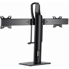 Gembird ms d2 01 flat panel bureau 2 orig - Gembird MS-D2-01 voor 2 schermen tot 27" Monitorstandaard (zwart)
