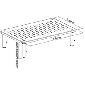 Gembird ms table 01 flat panel bureau 4 orig - Gembird MS-TABLE-01 Monitorstandaard (zwart)