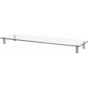 Gembird ms table gl 01 tv bevestiging 2 orig - Gembird MS-TABLE-GL-01 voor 2 schermen Monitorstandaard (zwart)