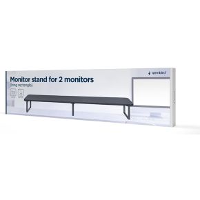 Gembird ms table2 01 flat panel bureau 7 orig - Gembird MS-TABLE2-01 voor 2 schermen Monitorstandaard (zwart)