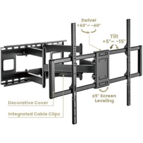 Gembird wm 120st 01 tv bevestiging 3 7 orig - Gembird WM-120ST-01 tot 120" Muurbeugel (zwart)