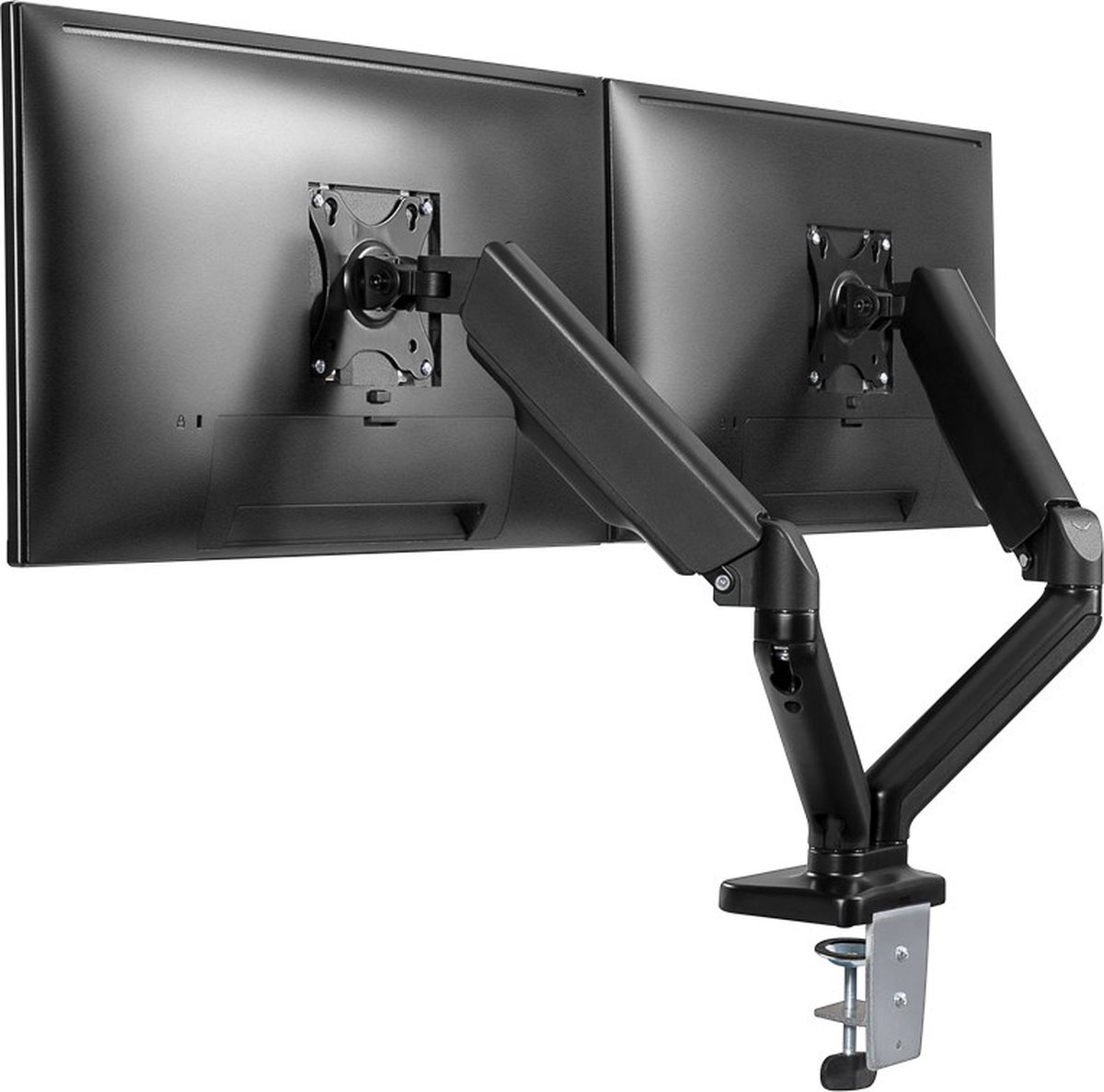 Goobay dubbele monitorbeugel met gasv 9554556 10 orig - Goobay Dubbele voor 2 schermen tot 32" Bureausteun (zwart)