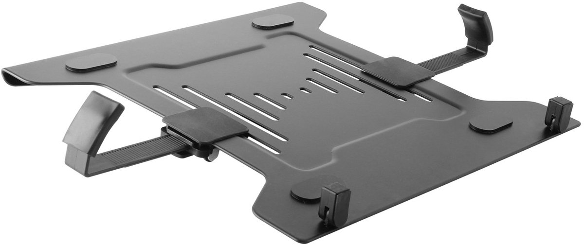 Goobay laptopbeugel voor monitorarm v 2 orig - Goobay Laptopbeugel Voor tot 15.6" VESA-adapter (zwart)