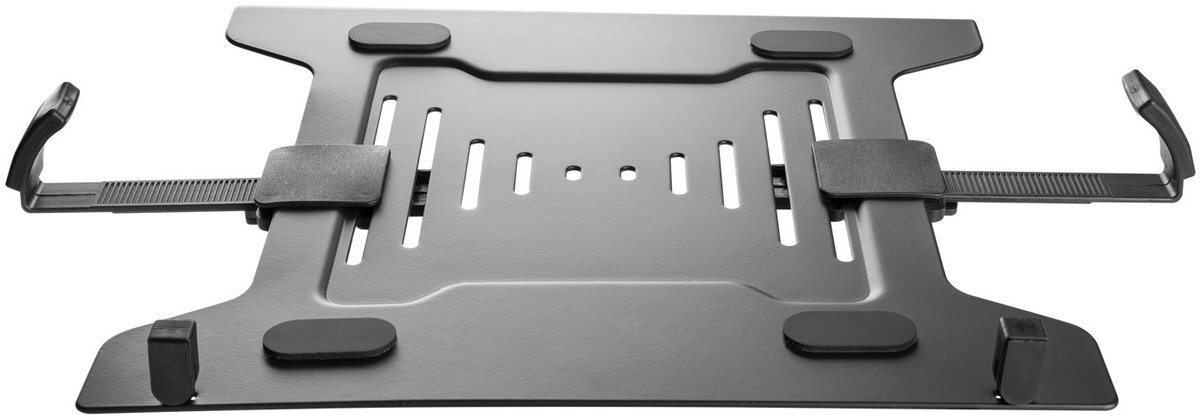 Goobay laptopbeugel voor monitorarm v 3 orig - Goobay Laptopbeugel Voor tot 15.6" VESA-adapter (zwart)